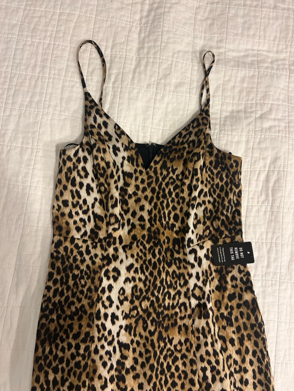 Express Leopard Print Slip Dress - Spaghetti Strap
